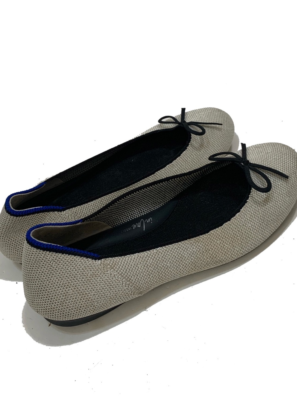 Rothy's the ballet flat flat in diamond metallic